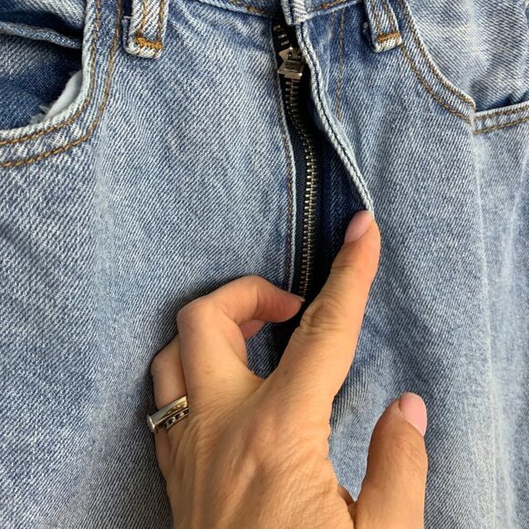 John Galt High Rise Straight Leg Denim Jeans Size Small - Picture 2 of 6